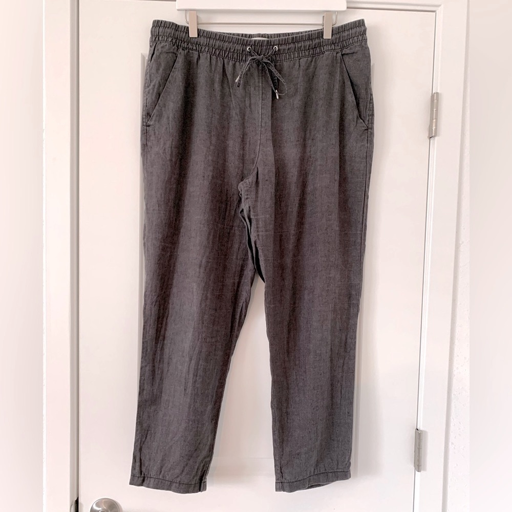 MOVING SALE | Women’s 100% Linen H&M Pants, Size 14, Charcoal Gray